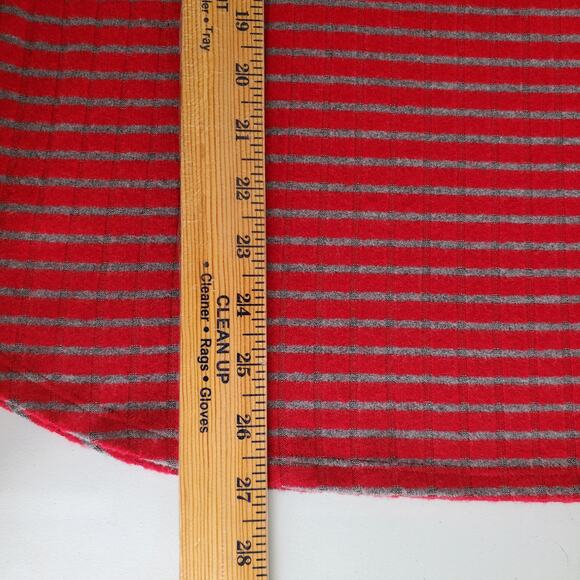 Chicos Red Gray Stripe Longline Cardigan Set 0 S Classic Holiday Career NEW - Picture 11 of 14